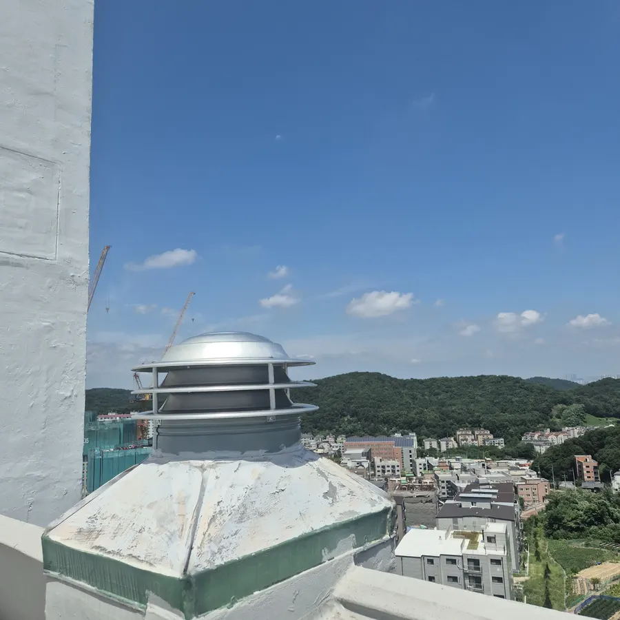옥상환풍기 근접 시공 사진